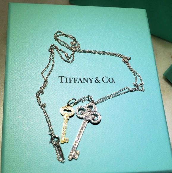 Tiffany Necklace and Key Charm - Picture 3 of 4